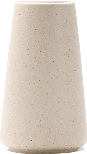 Beige Vase Beige Ceramic Vase 6 Neutral vase Home Decor Boho Off White Cream Vases for Flower Minimalist Modern Ivory vases for Centerpieces Room Decor Living Room Bedroom or Gift