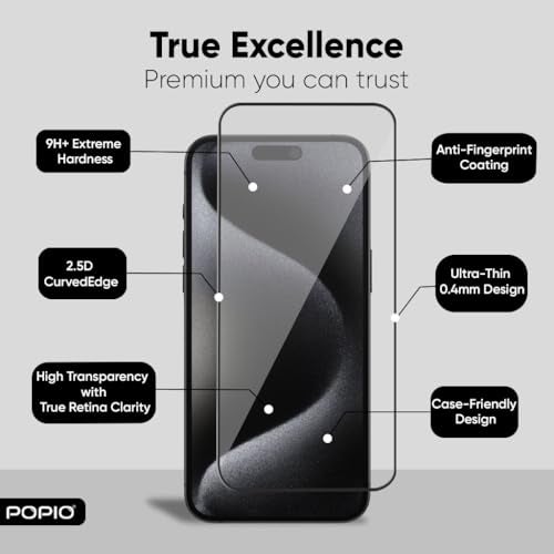POPIO Military-Grade Gorilla Tempered Glass For iPhone 17 Pro Max | 9H Hardness, Edge-to-Edge, Bubble-Free - Image 4