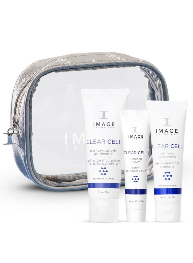 iGK مجموعة نظام العناية التمهيدية 3 خطوات للبشرة الصافية والمظهر الصحي، إصدار محدود للعطلات، أبيض، 3.2 أونصة - Image 1