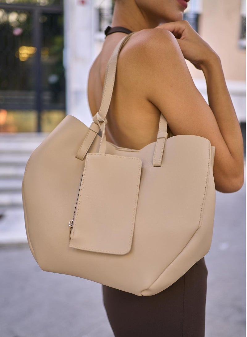 Faux Leather Tote  - Image 1
