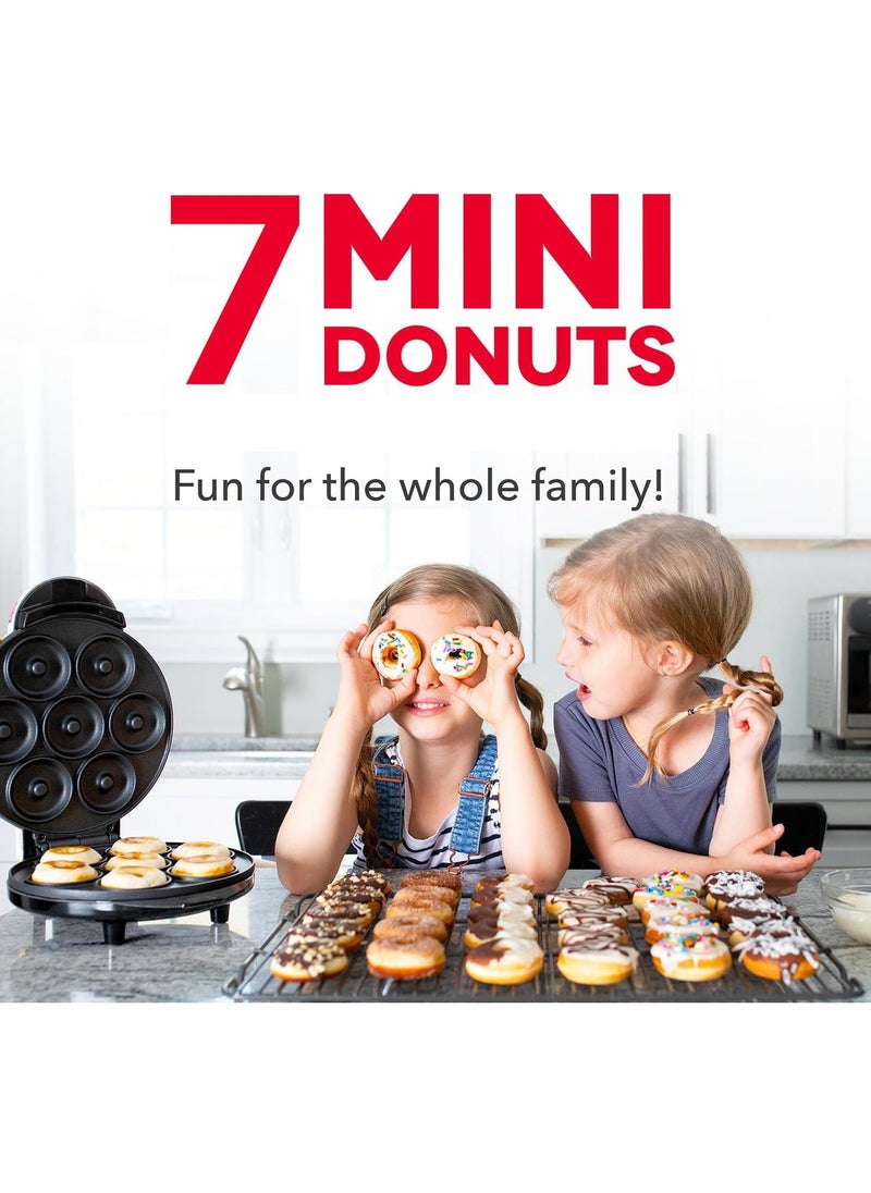 BJollys Mini Donut Maker Machine for Kid-Friendly Breakfast | Snack | Desserts & More with Non-stick Surface | Makes 7 Doughnuts  - Image 3