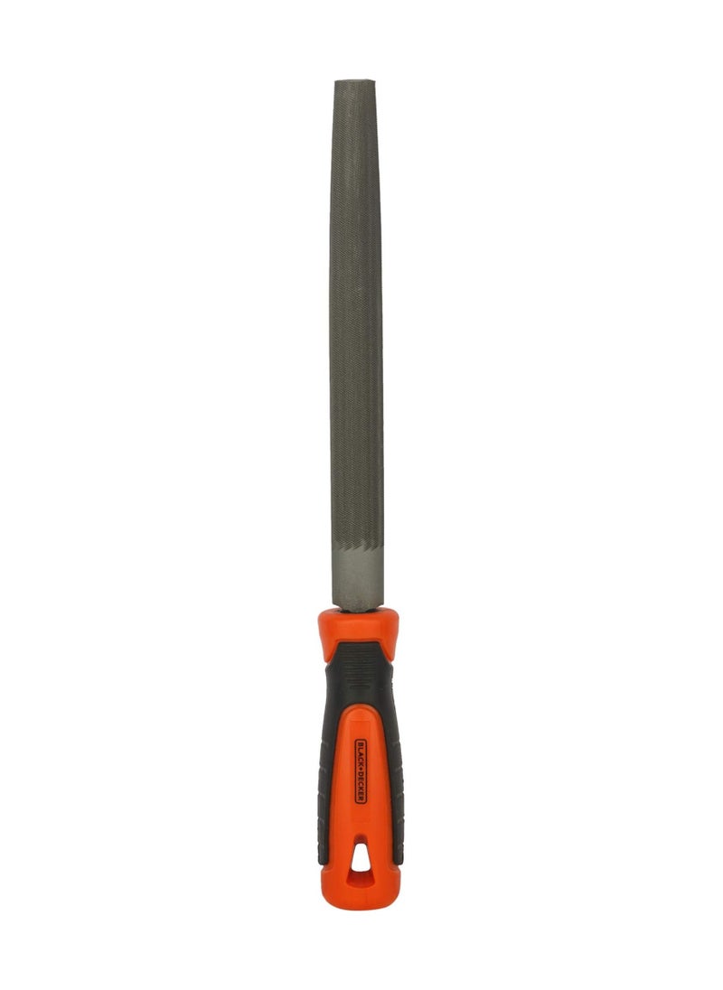 BLACK+DECKER Black+Decker 200mm 2Nd Cut Bimaterial Steel Half Round File. Bdht22146  - Image 1