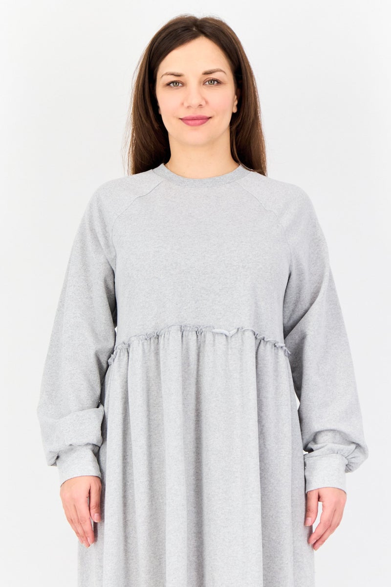 trendyol Women Heather Maxi Dress, Grey - Image 2