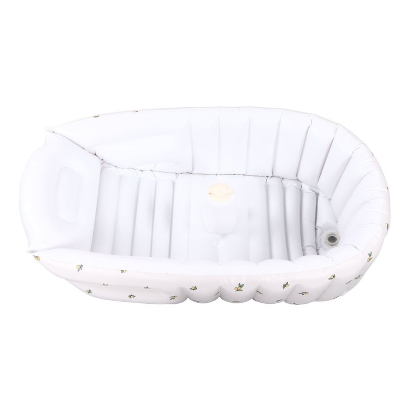 Baby Inflatable Bathtub Home Cute Exquisite Pattern Travel Portable Infant Foldable Bath TubOlive Pattern - Image 5
