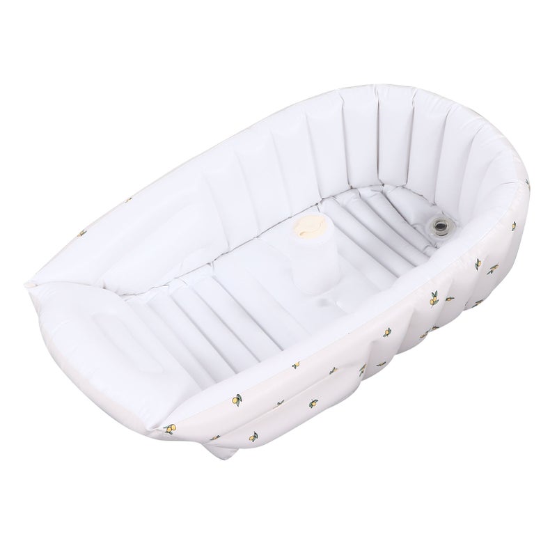 Baby Inflatable Bathtub Home Cute Exquisite Pattern Travel Portable Infant Foldable Bath TubOlive Pattern - Image 4
