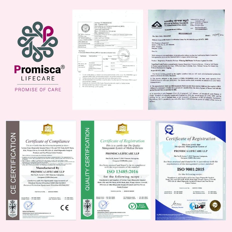 PROMISCA قناع N95 للأطفال (عبوة من 10+2) بأسلوب حلقة الأذن قناع وجه واقي مع ترشيح 5 طبقات مع طبقات قطن حقيقية من Melt Blown و Hot Air (عبوة من 10+2، أخضر باهت) - Image 3
