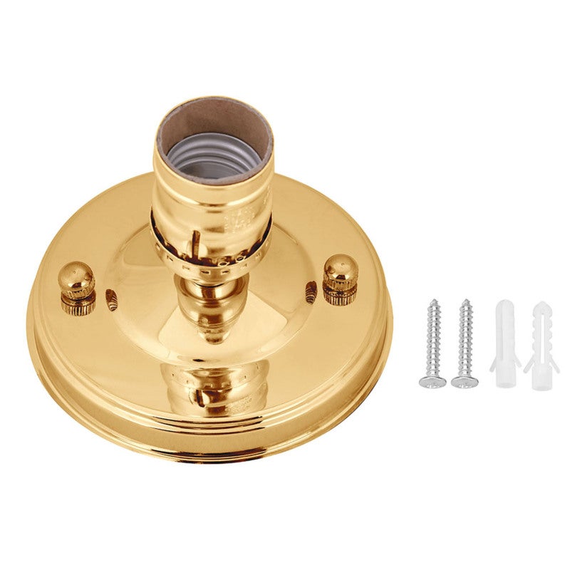 Vintage Light Socket Heat Resistant Metal Iron Electroplated Durable - Easy To Install Clean DIY Lighting Fixture Replacement E26/E27 Bulb Holder for Home Restaurant Coffee Shop Decor - Image 1