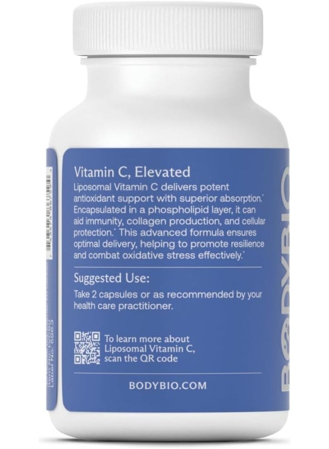 بودي بايو كبسولات فيتامين سي ليبوسومال من بودي بيو، 60 كبسولة - Image 3