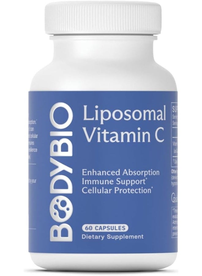 بودي بايو كبسولات فيتامين سي ليبوسومال من بودي بيو، 60 كبسولة - Image 1