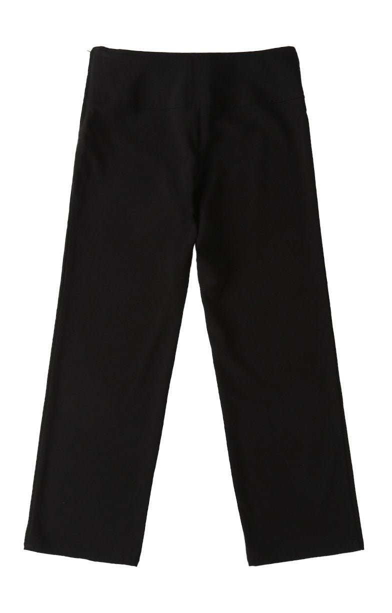 Bienzoe Girls School Uniform Pant: Kids Adjustable Waist Durable Straight Leg Dress Trouser Black 10 - Image 2