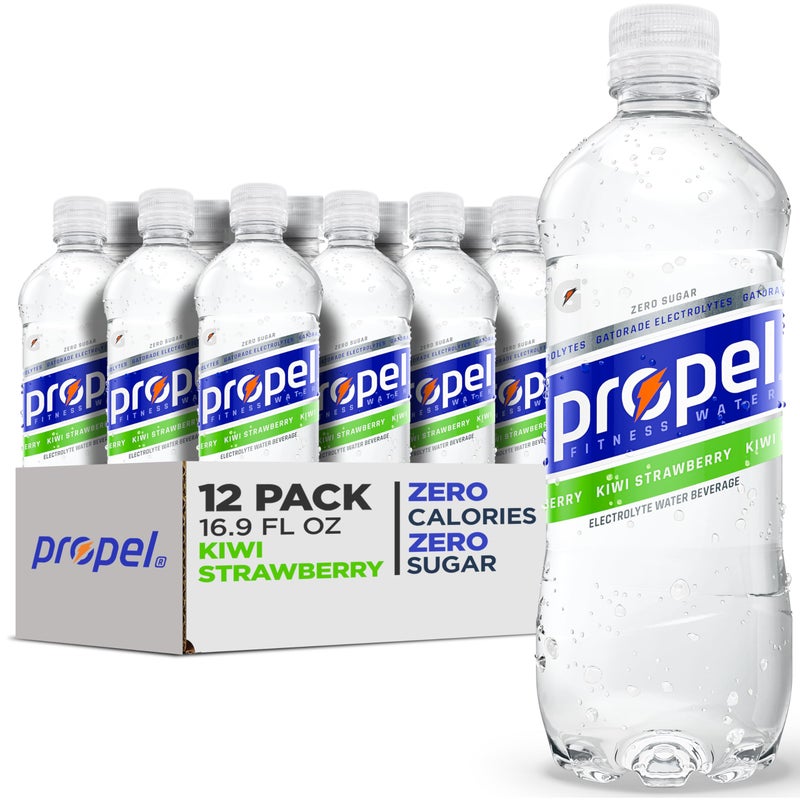 Propel, Kiwi Strawberry, Zero Calorie Sports Drinking Water with Electrolytes and Vitamins C&E, 16.9 Fl Oz (12 Count) - Image 1