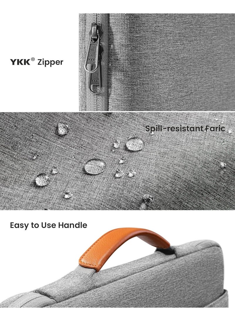 Tomtoc Defender-A22 13-Inch Eco-Friendly Laptop Sleeve Bag & Briefcase – 360° Protective Slim Bag for MacBook Air (2018–2025 M1/M2/M3/M4) & MacBook Pro 13 (2016–2025 M1/M2/M3/M4), CornerArmor 4x Technology, Spill-Resistant Fabric, Secure Belt & Protective Flap - Image 5
