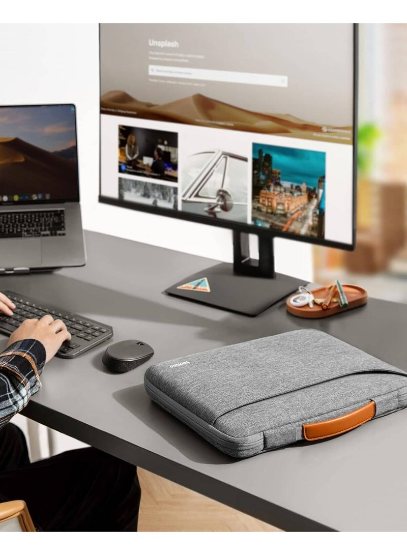 Tomtoc Defender-A22 13-Inch Eco-Friendly Laptop Sleeve Bag & Briefcase – 360° Protective Slim Bag for MacBook Air (2018–2025 M1/M2/M3/M4) & MacBook Pro 13 (2016–2025 M1/M2/M3/M4), CornerArmor 4x Technology, Spill-Resistant Fabric, Secure Belt & Protective Flap - Image 3