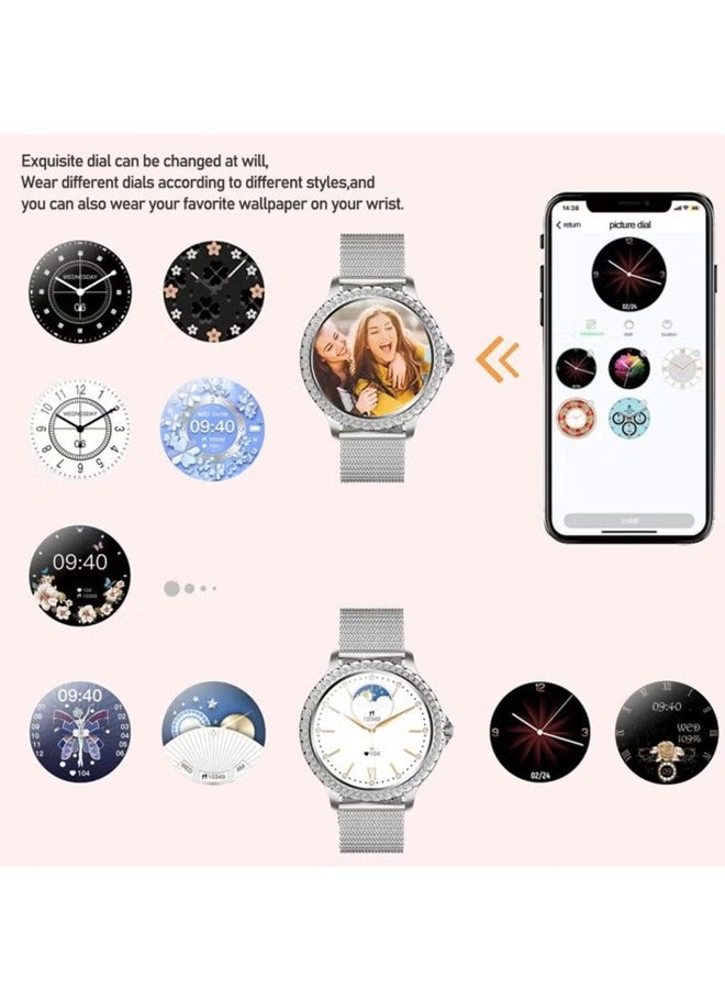 RollsTimi  Women's smart watches, Bluetooth calls, fitness trackers and heart rate sleep monitors, 1.32 " full screen waterproof watches, smart watches for fashion women  - Image 5