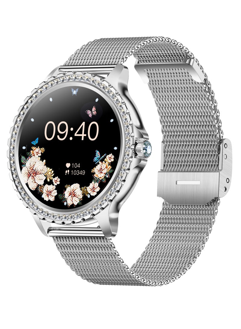 RollsTimi  Women's smart watches, Bluetooth calls, fitness trackers and heart rate sleep monitors, 1.32 " full screen waterproof watches, smart watches for fashion women  - Image 1