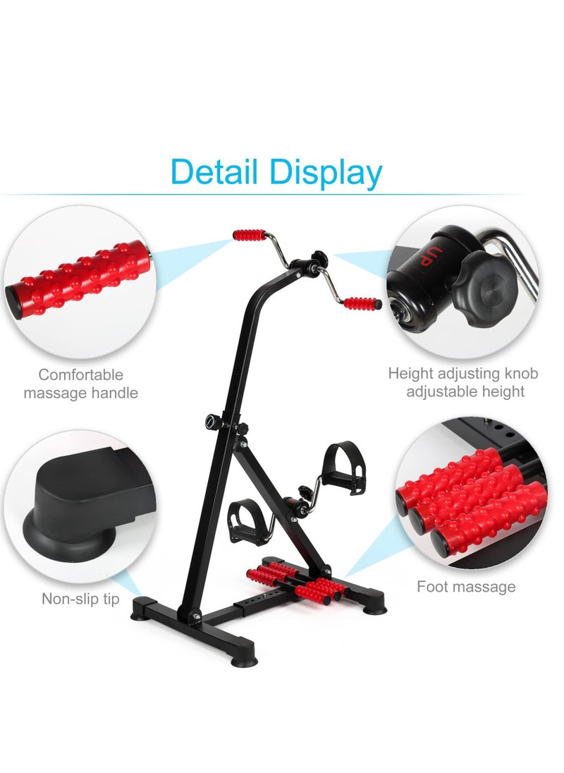 XiuWoo Pedal Exerciser Bike Hand Arm Leg and Knee Stroke Recovery Equipment for Seniors, Elderly physical therapy sit exercise with Foot Massage Roller, Hand Arm Leg & Knee Rehabilitation Training  - Image 2