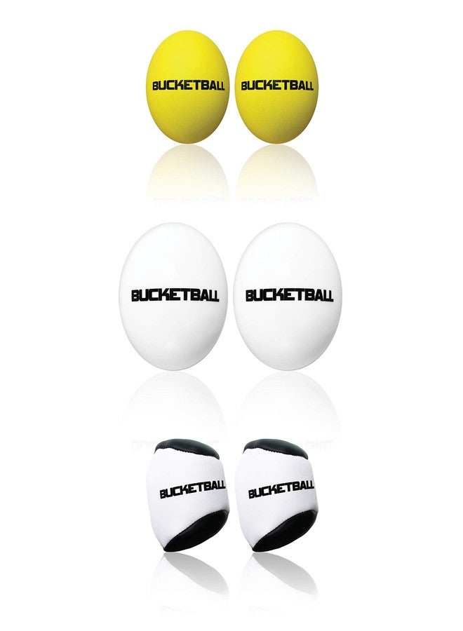 BucketBall Game Ball Pack | Includes 6 Pieces: 2 Bucket Pong Balls, 2 Hybrid Balls, and 2 Tailgate Balls - Image 1
