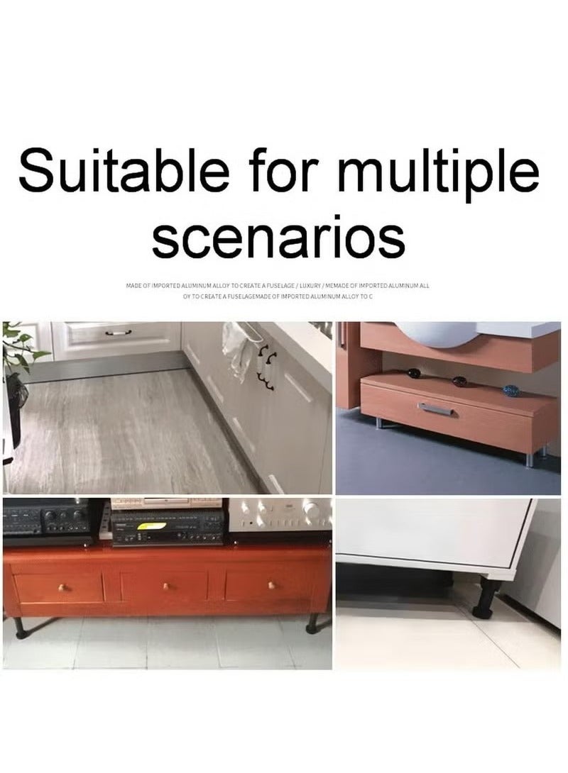 قابل للتعديل الأثاث الساق القدم 4 حزمة خزانة مستوي الساقين للمطبخ كراسي الحمام ارتفاع خزانة التسوية قابل للتعديل من 100 مللي متر إلى 120 مللي متر - Image 5