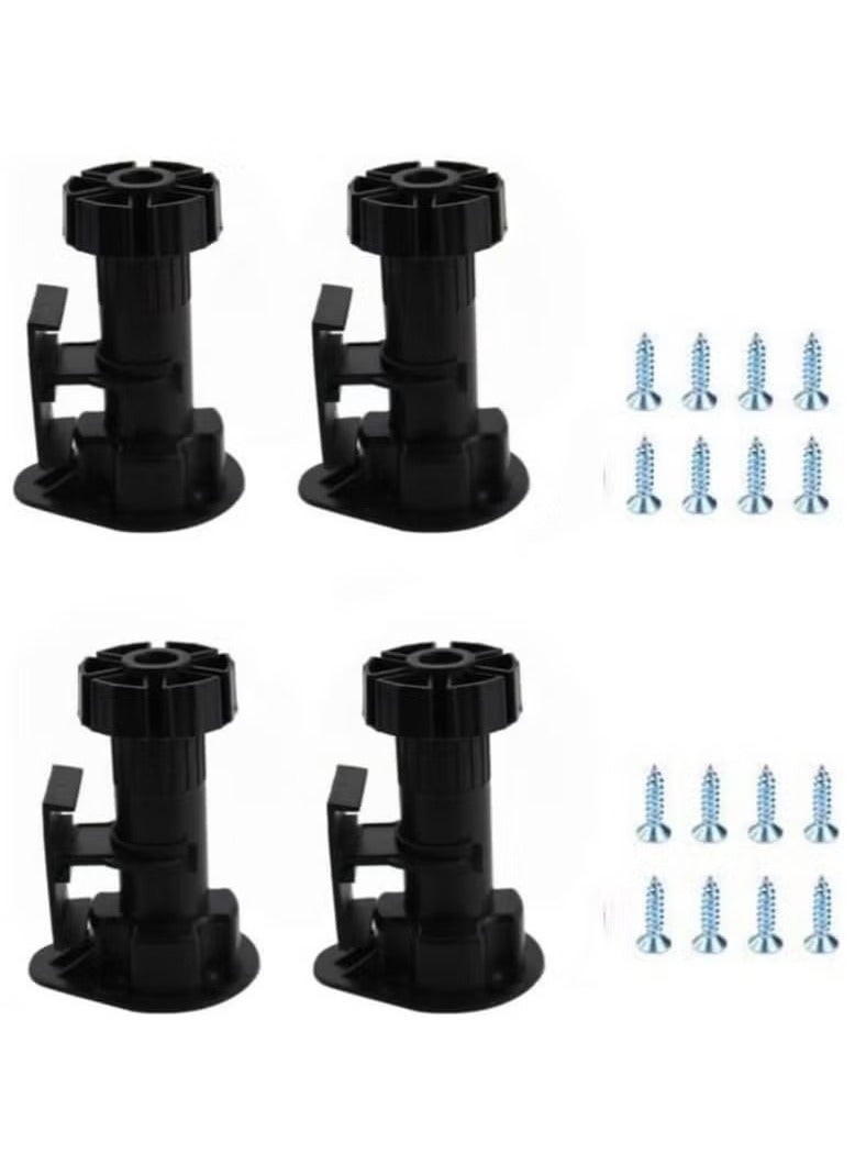 قابل للتعديل الأثاث الساق القدم 4 حزمة خزانة مستوي الساقين للمطبخ كراسي الحمام ارتفاع خزانة التسوية قابل للتعديل من 100 مللي متر إلى 120 مللي متر - Image 1