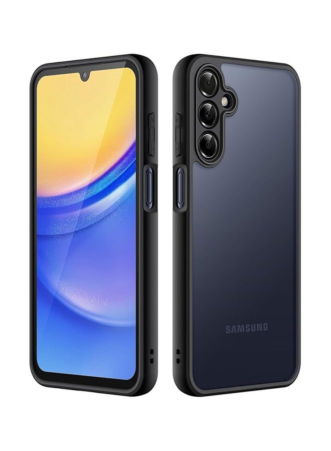 Case for Samsung Galaxy A15 5G / 4G 6.5-Inch, Frosted Translucent Back Protective Slim Phone Cover, Anti-Fingerprints, Anti-Fall Drop Protection, TPU High Quality Material Shockproof Case(Black) - Image 1