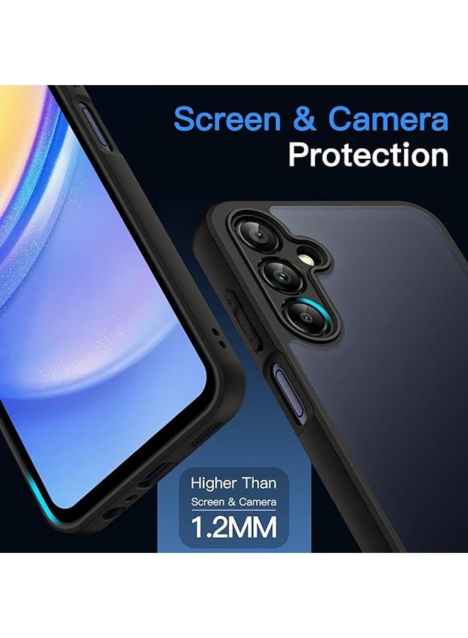 Case for Samsung Galaxy A15 5G / 4G 6.5-Inch, Frosted Translucent Back Protective Slim Phone Cover, Anti-Fingerprints, Anti-Fall Drop Protection, TPU High Quality Material Shockproof Case(Black) - Image 5