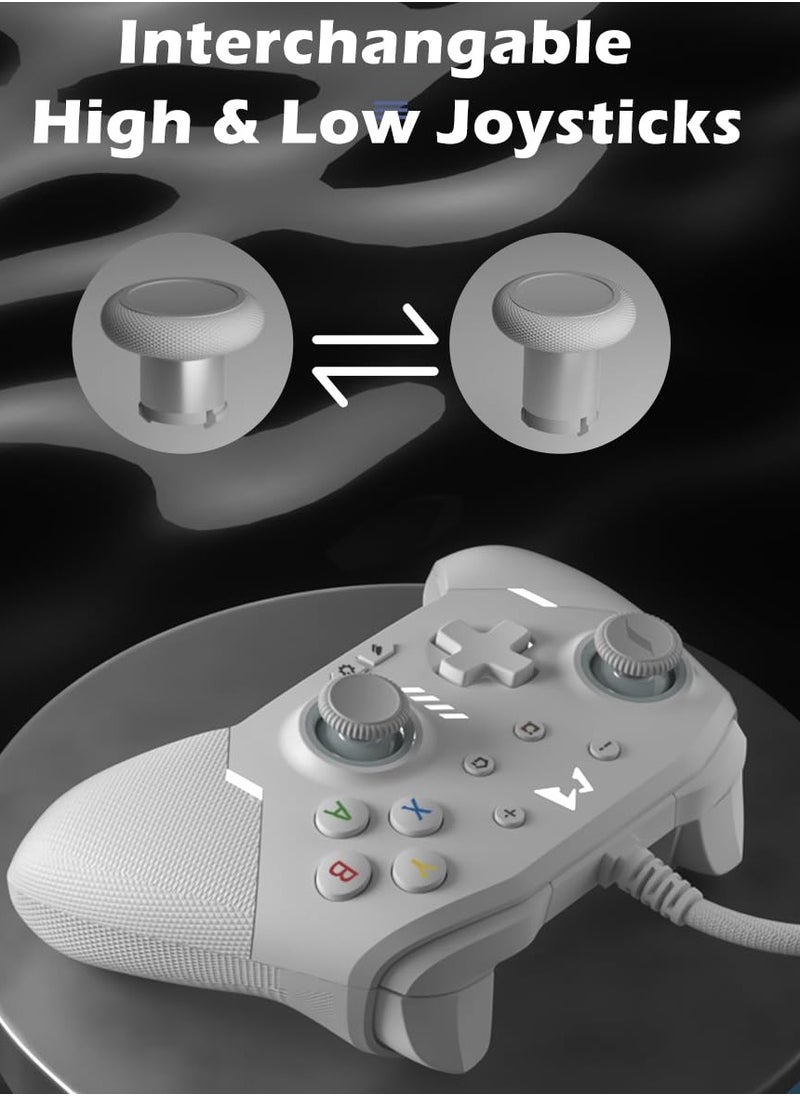 MOBAPAD - MOBAPAD Wireless Pro Controller with Hall Effect Sensing Joystick, Compatible with Switch, Windows and Steam Deck, Turbo, Gyro Axis, Dual Shock, and Motion Control, Easy and Long Game, ALPS Joysticks, NFC(Black) - Image 1