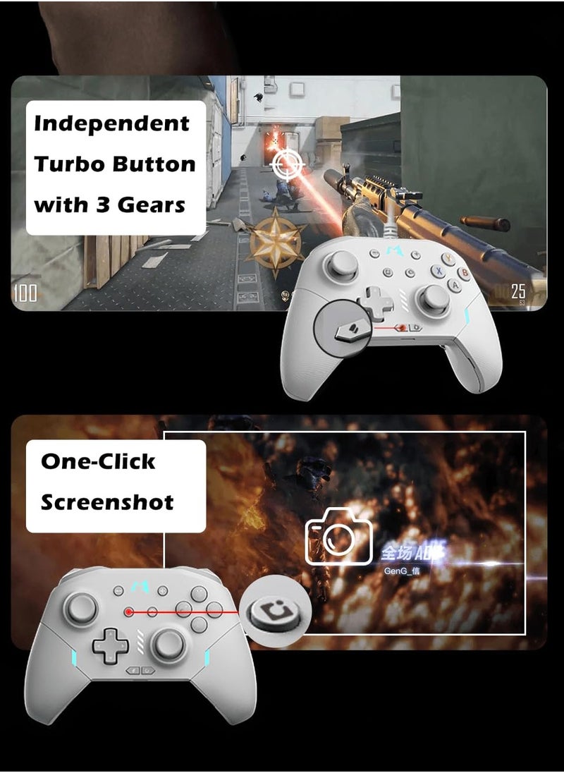 MOBAPAD - MOBAPAD Wireless Pro Controller with Hall Effect Sensing Joystick, Compatible with Switch, Windows and Steam Deck, Turbo, Gyro Axis, Dual Shock, and Motion Control, Easy and Long Game, ALPS Joysticks, NFC(Black) - Image 1