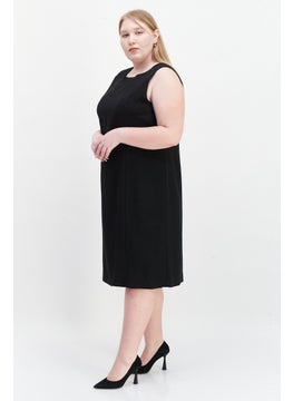 Kasper  Women Plus Size Plain Sheath Dress, Black  - Image 4