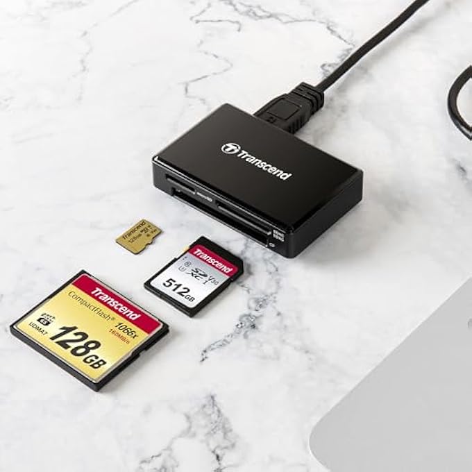 rayihni TS-RDF8K2 ALL-IN-ONE MEMORY CARD READER USB 3.0 MICROSD/SD/COMPACTFLASH BLACK - Image 2