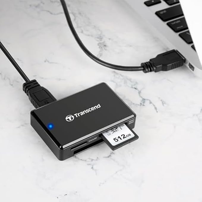 rayihni TS-RDF8K2 ALL-IN-ONE MEMORY CARD READER USB 3.0 MICROSD/SD/COMPACTFLASH BLACK - Image 3
