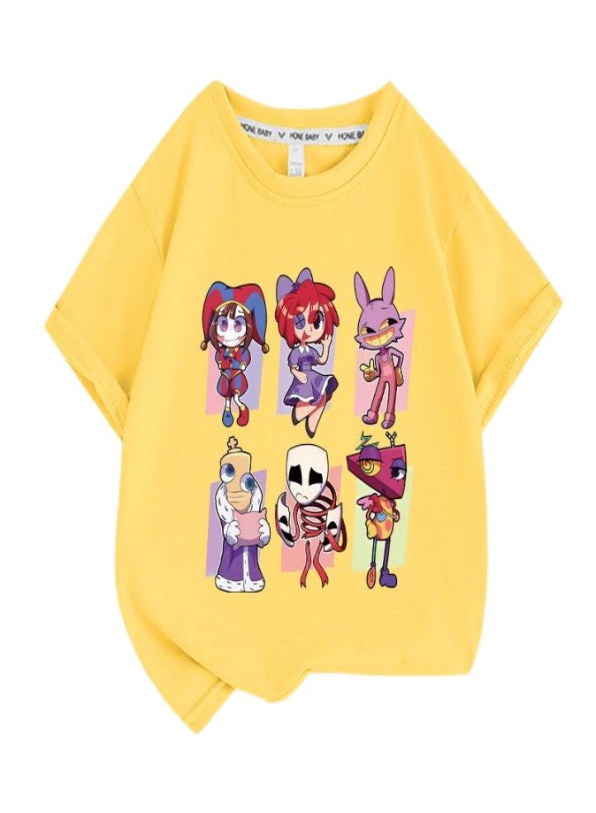the amazing digital circus Unisex Short Sleeve Stylish Top TShirt cotton Tee for Boys Girls Kid Children - Image 1