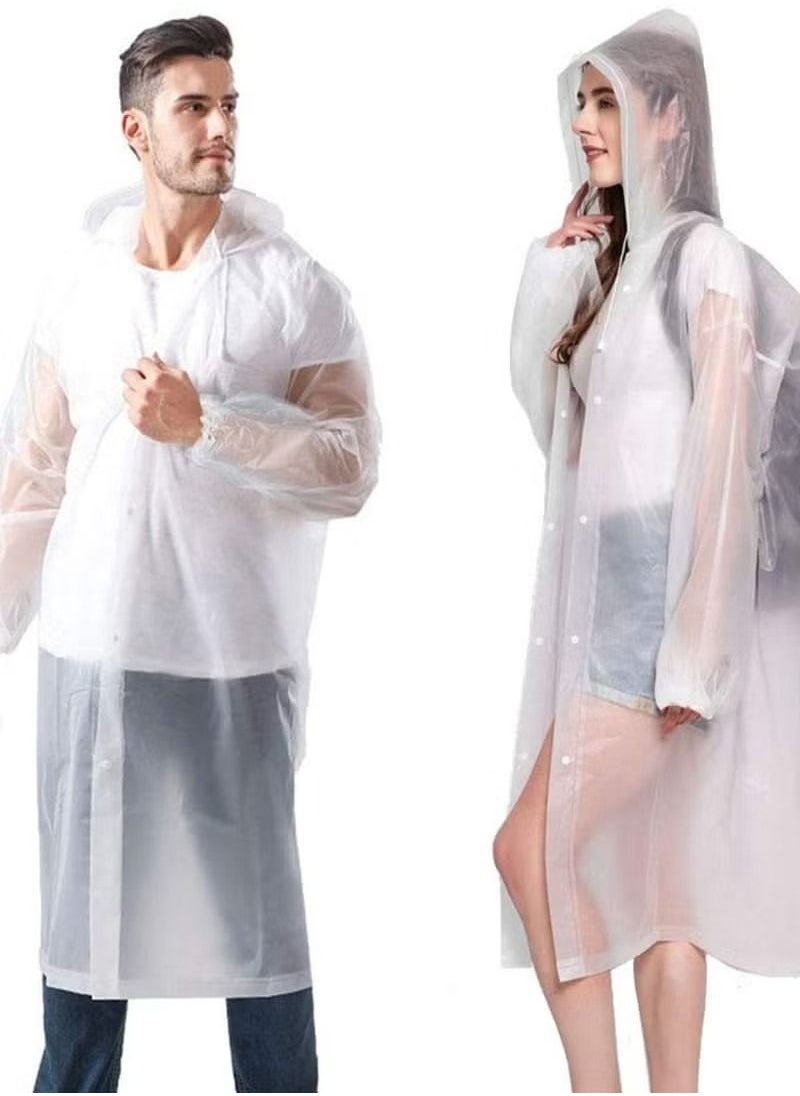 Generic - Rain Poncho Adults 1 Pack Women or Men Reusable Raincoat Jacket For Family Fishing Travel Emergency no PVC with Hood and Elastic Sleeving - Image 1
