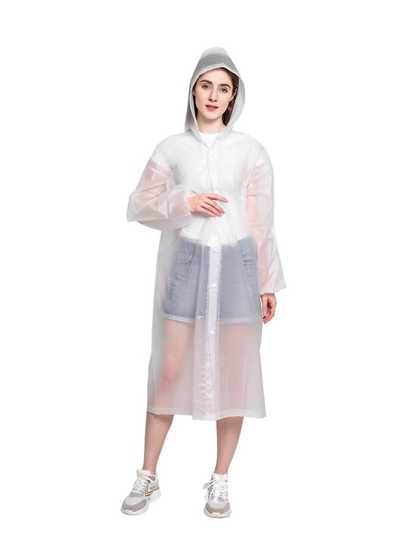 Generic - Rain Poncho Adults 1 Pack Women or Men Reusable Raincoat Jacket For Family Fishing Travel Emergency no PVC with Hood and Elastic Sleeving - Image 1