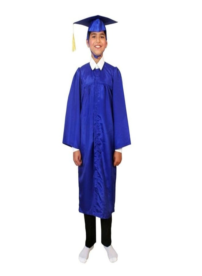 Desi Andaaz Kids Convocation Dress Graduation Gown and Cap Set | Breathable Polyester | Ideal for School, Nursery & Kindergarten Graduation(Blue1)(3-4 Years) - Image 1