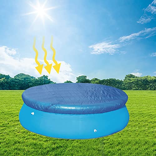 YUGYUJ Round Pool Cover, Solar Covers for Above Ground Pools, Dust Pool Cover Protector with Drawstring Design for Round Inflatable Swimming Pools, Hot Tub Dustproof Cover (6FT) - Image 2