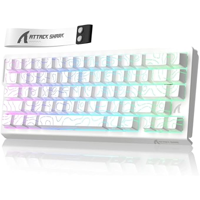 rayihni ATTACK SHARK X68 HE RAPID TRIGGER KEYBOARD MAGNETIC SWITCH (WHITE) - Image 1