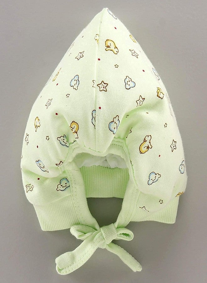 neha enterprises New Born Baby Soft Cotton Knot Closer Caps Unisex Hat Topi Pack of 3 pcs (Multicolor, 12-18 Months) (001) - Image 3