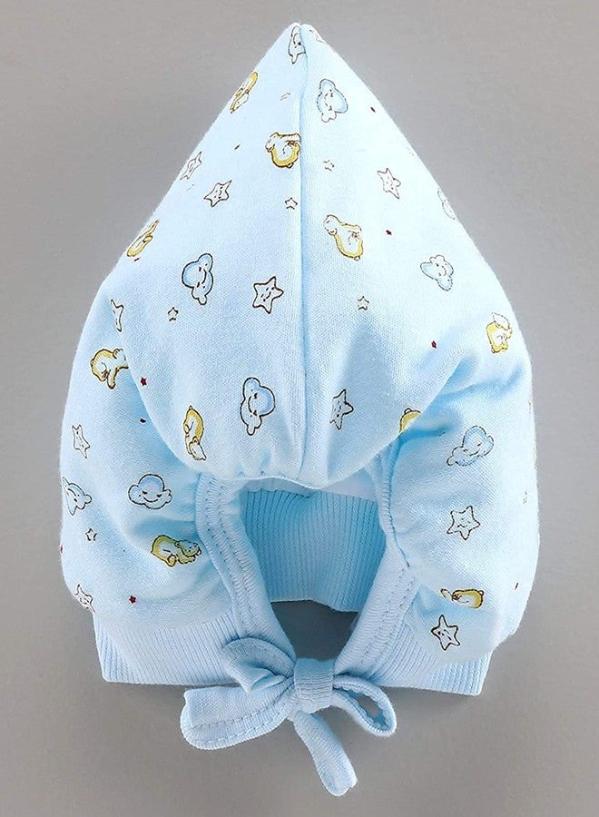 neha enterprises New Born Baby Soft Cotton Knot Closer Caps Unisex Hat Topi Pack of 3 pcs (Multicolor, 12-18 Months) (001) - Image 4