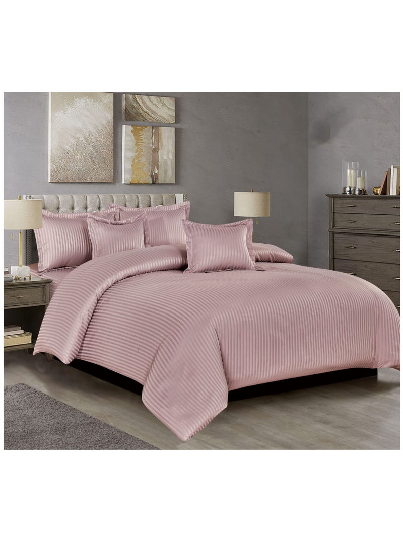 مون مفرش فندقي نفرين 6 قطع ونفر ونص 4 قطع  خامة مايكروفايبر