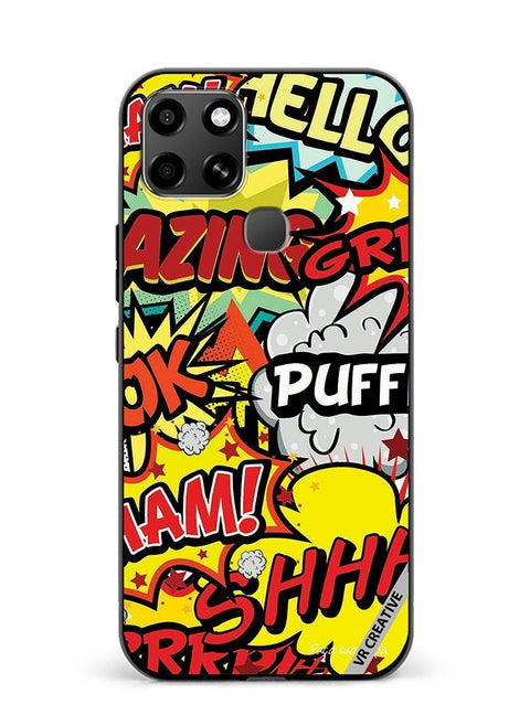 Protective Case Cover For Infinix Smart 6 Multibrand Stickers Design Multicolour