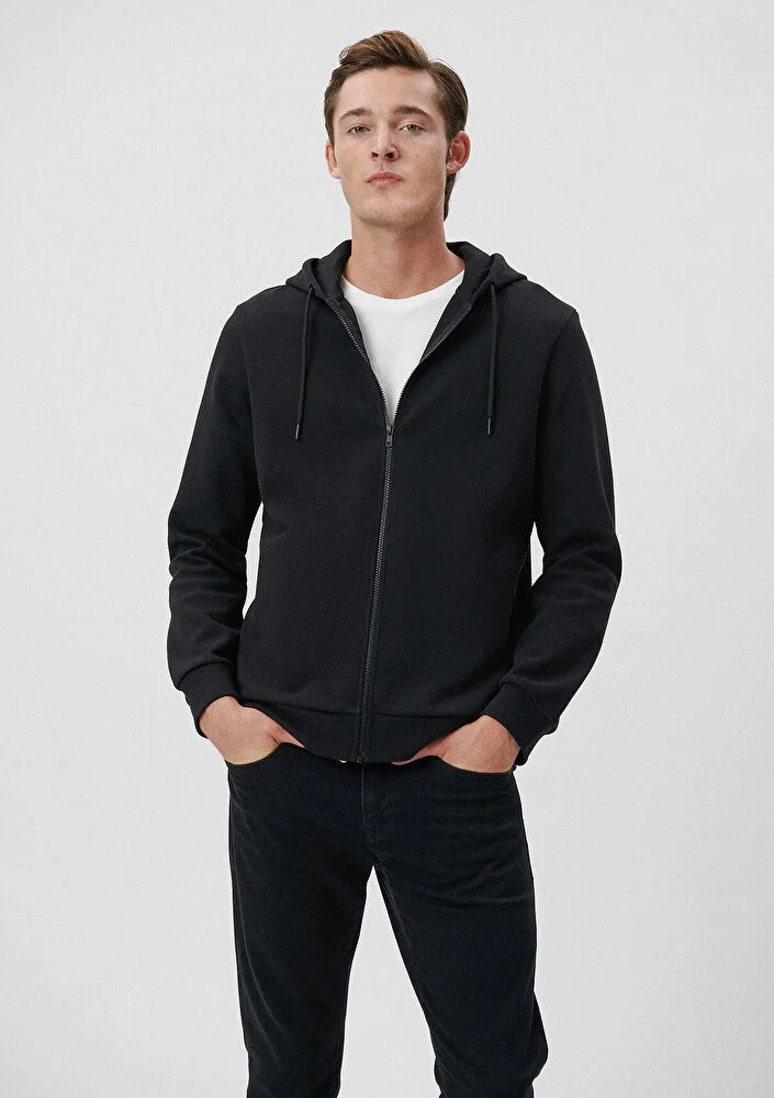 MAVI Blue Men's Zippered Black Sweatshirt 0S10013-900