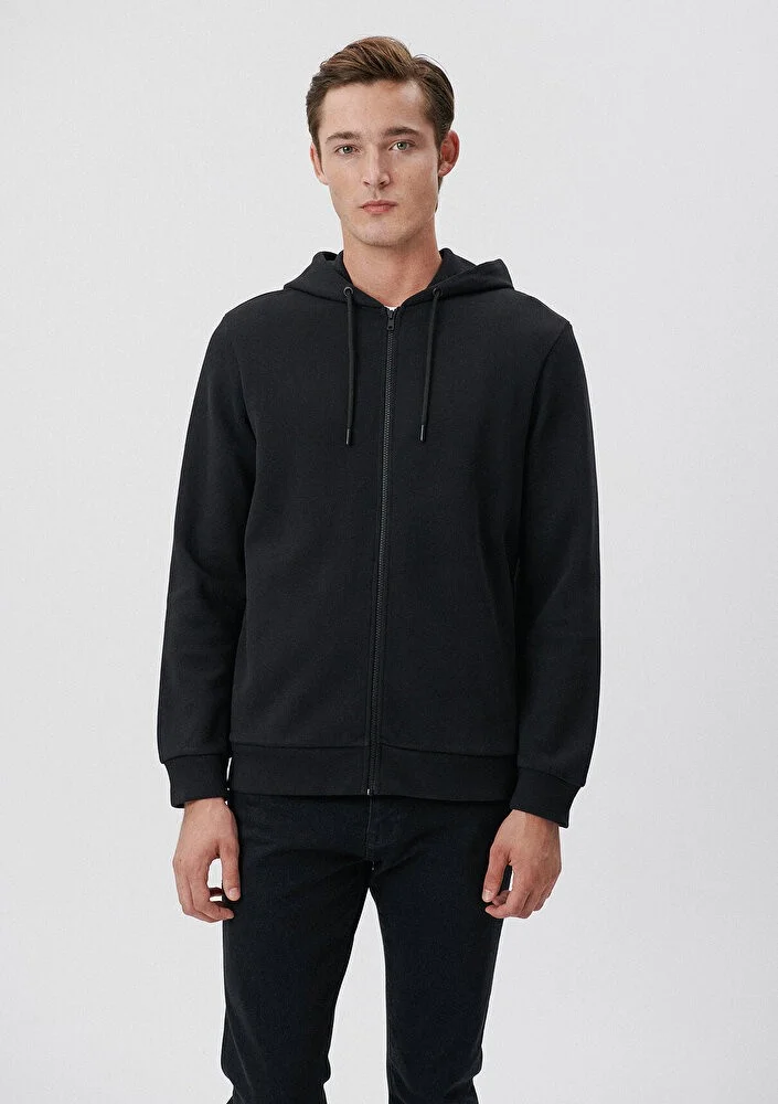 MAVI Blue Men's Zippered Black Sweatshirt 0S10013-900