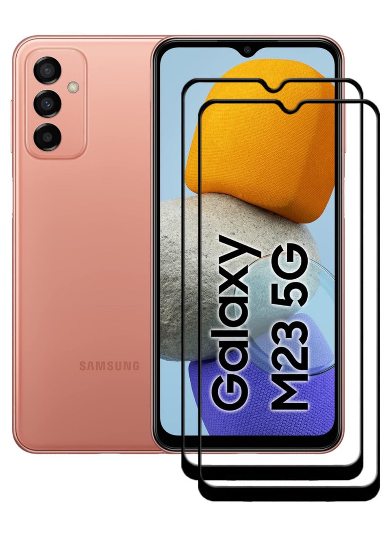 ACLIX 2 Pieces Antistatic ESD Dustproof Premium Quality High Definition Tempered Glass Screen Protector Designed For Samsung Galaxy M23 - Image 1