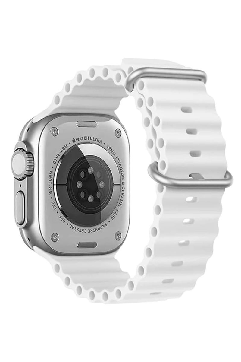 strap Silicon Replacement Strap For Apple Watch Ultra 42-49mm - White - Image 1