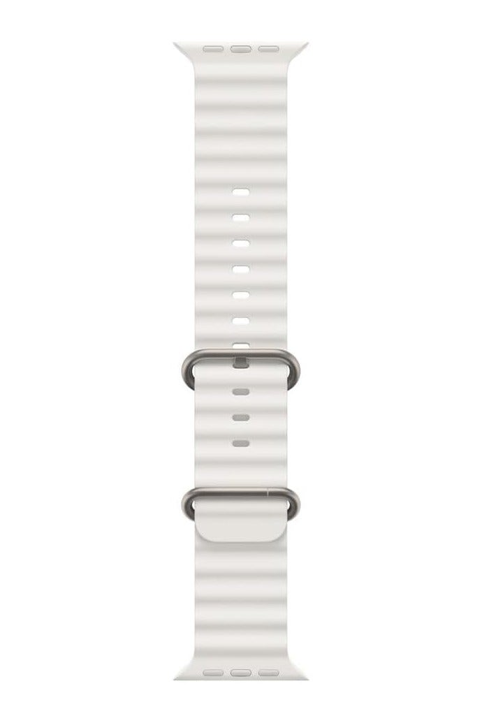 strap Silicon Replacement Strap For Apple Watch Ultra 42-49mm - White - Image 2