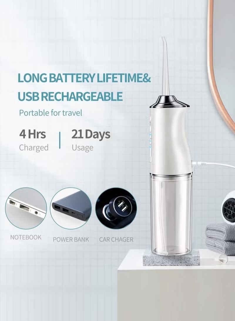 Health Electric Water Dental Flosser – Powerful Deep Cleaning, 3 Modes, 220ml Large Capacity, 360° Rotating Nozzle, Portable & Rechargeable, IPX7 Waterproof, Ideal for Home & Travel - Image 2