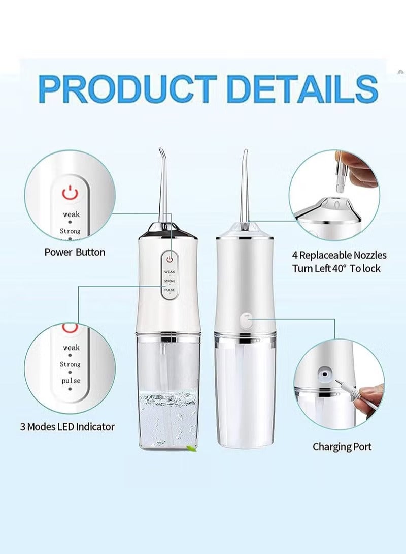Health Electric Water Dental Flosser – Powerful Deep Cleaning, 3 Modes, 220ml Large Capacity, 360° Rotating Nozzle, Portable & Rechargeable, IPX7 Waterproof, Ideal for Home & Travel - Image 3