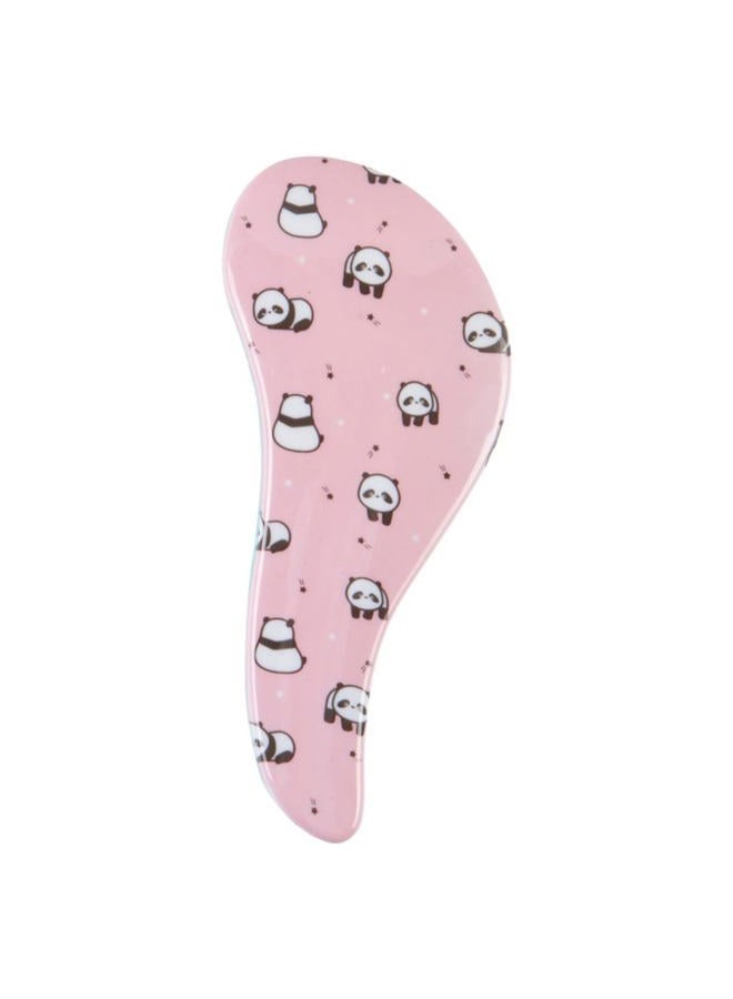 CALA Tanglefree Detangling Hairbrush, Panda Emoji's, Pink