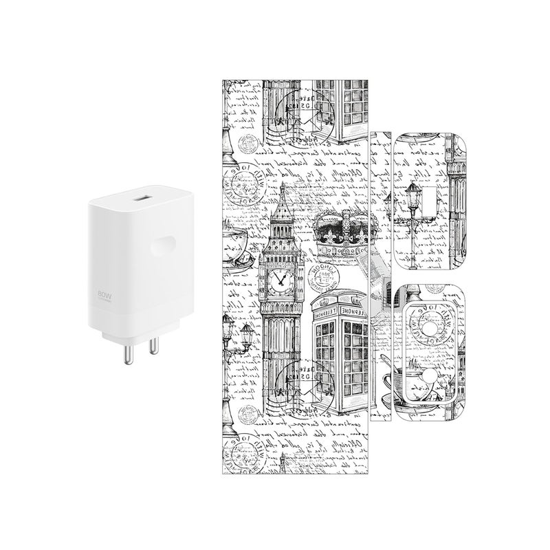 Compatible for Oppo & ONEPLUS SUPERVOOC (80W) - Charger/Adapter Skin Wrap (Design-10) (227)