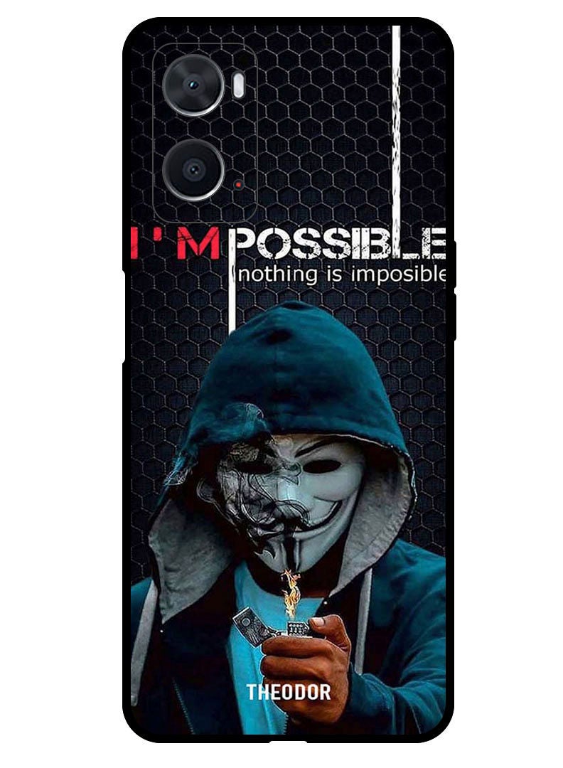 Theodor جراب حماية مضاد للخدش ومقاوم للصدمات لهاتف OPPO A76 لا شيء مستحيل - Image 1